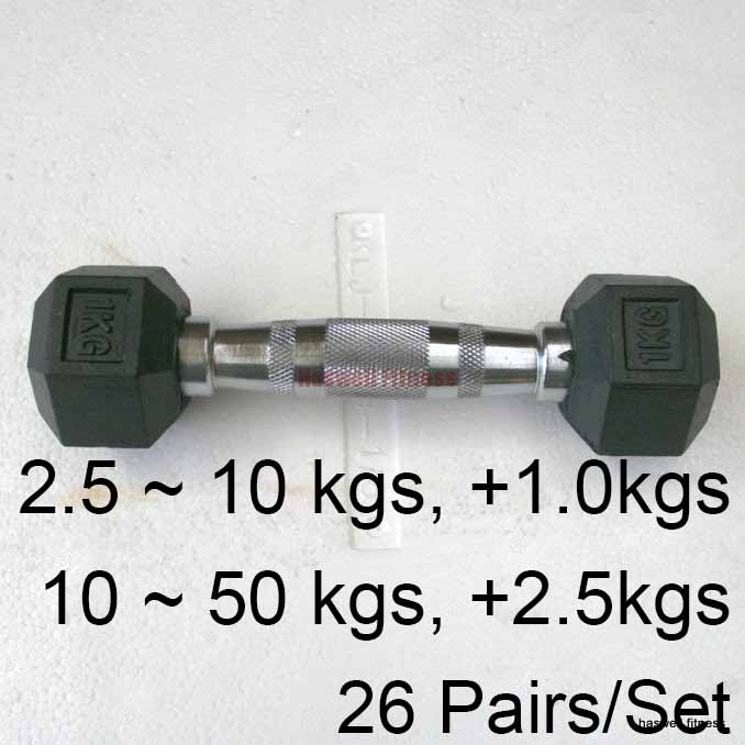 slt d1103m kgs black rubber coated hex dumbbell 01a