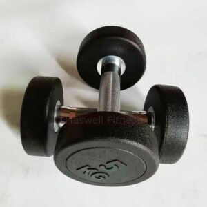 slt haswell fitness d1101l rubber coated round head dumbbell 1
